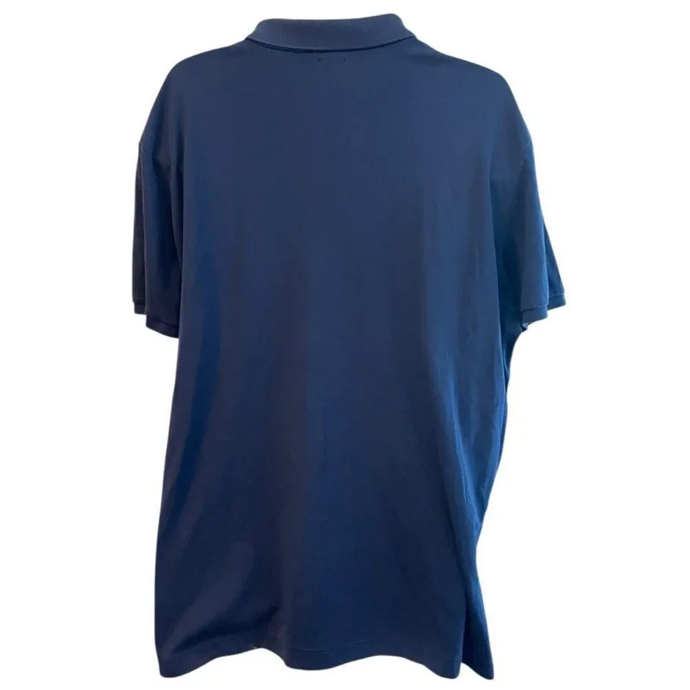POLO Ralph Lauren Mens XXL Pima Cotton Soft Touch Navy Blue Polo Golf Shirt